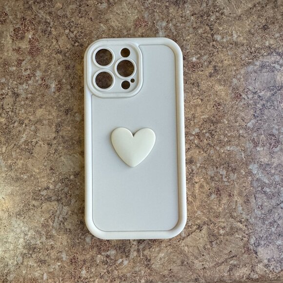 iPhone 14/15 Pro Max Case INS Stylish 3D Love Heart - Picture 1 of 2